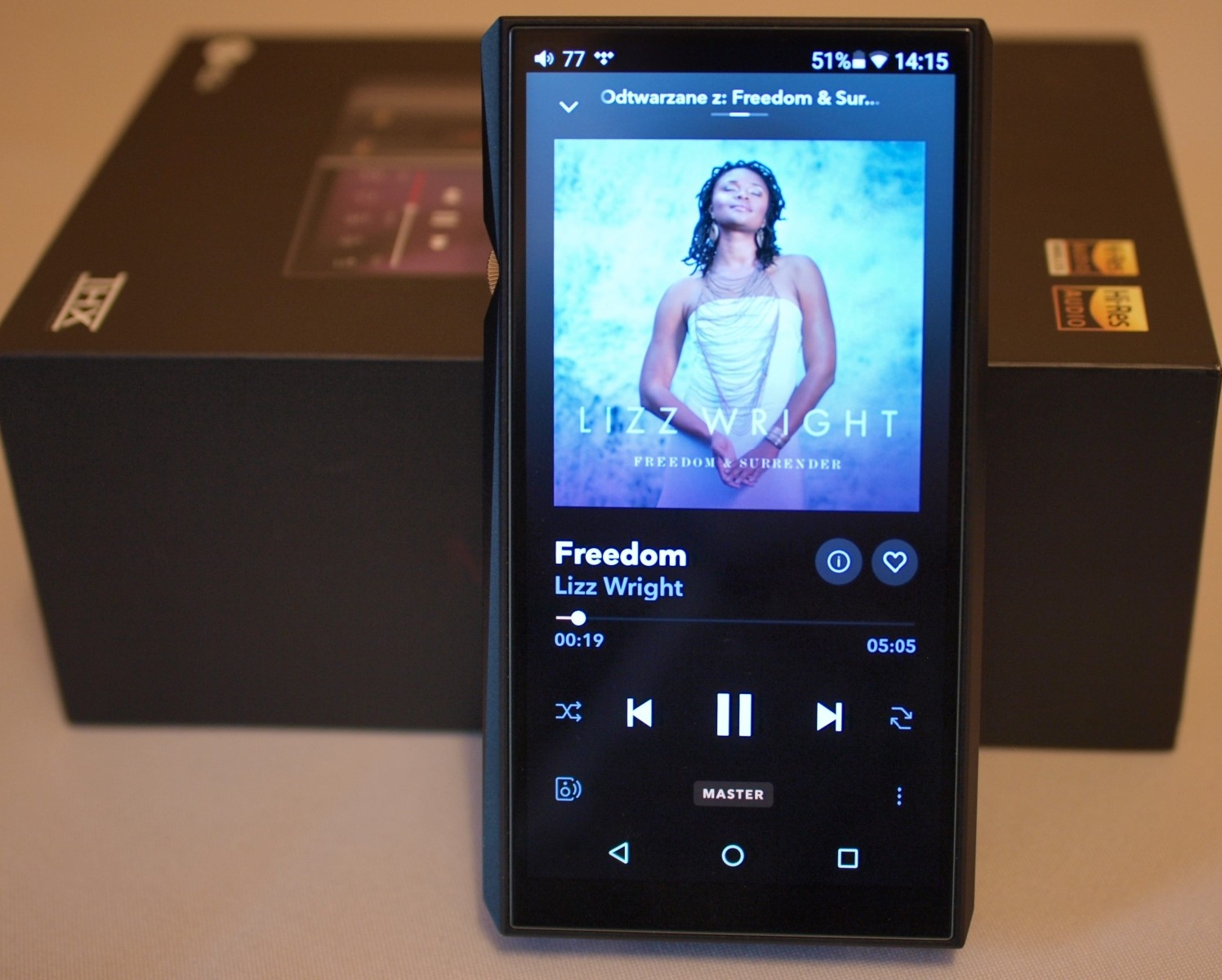 fiio m11 pro ekran z tidal master 24 96